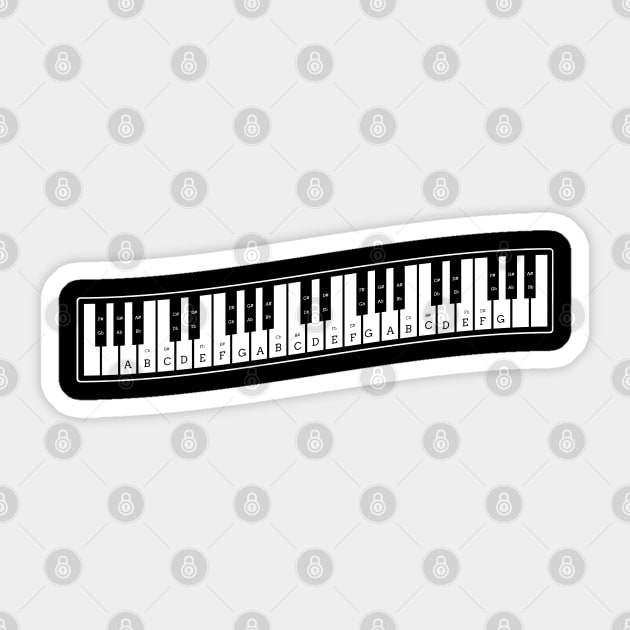 Learn Music - Piano Keyboard Sticker by Shirtbubble